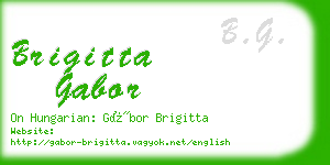 brigitta gabor business card